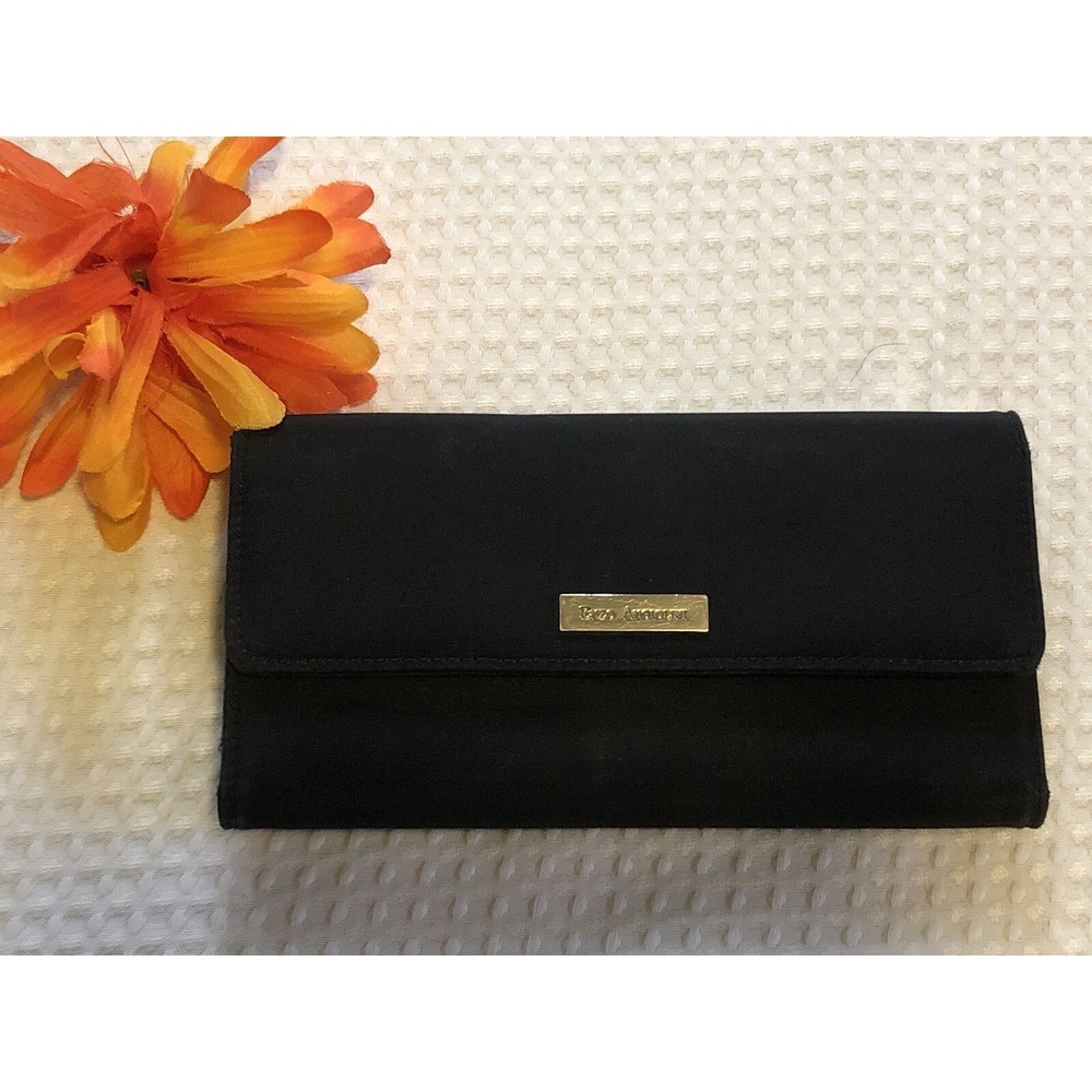 ENZO ANGIOLINI - Wallet - Black - Tri-Fold - Clasp - Coin & Credit Card Holder